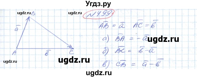 ГДЗ (Решебник №1) по геометрии 9 класс Ершова A.П. / завдання номер / 499