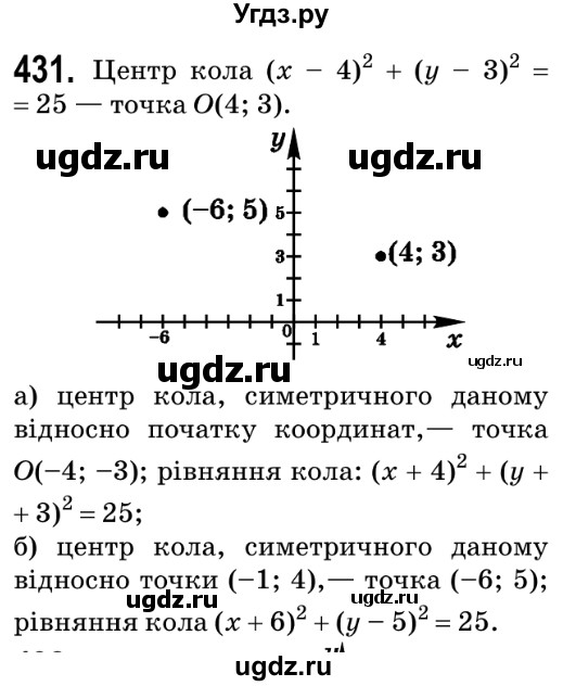 ГДЗ (Решебник №2) по геометрии 9 класс Ершова A.П. / завдання номер / 431