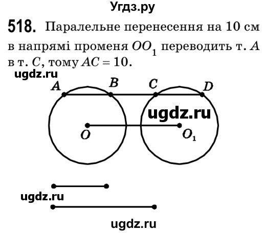 ГДЗ (Решебник №2) по геометрии 9 класс Ершова A.П. / завдання номер / 518