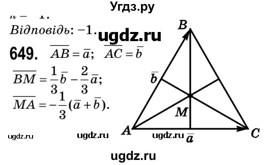 ГДЗ (Решебник №2) по геометрии 9 класс Ершова A.П. / завдання номер / 649