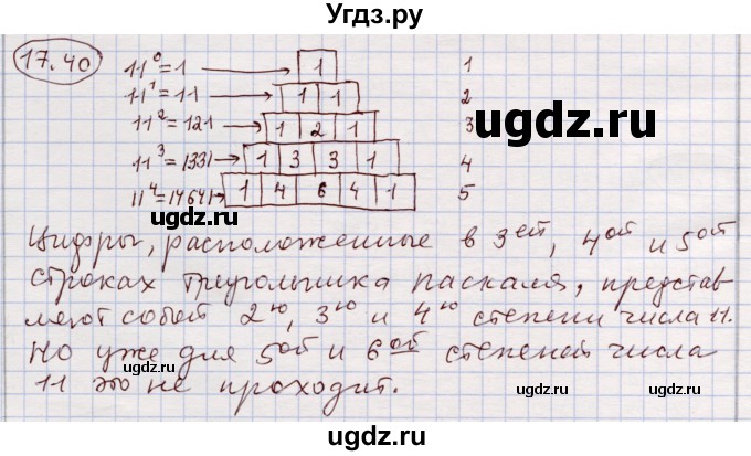 ГДЗ (Решебник) по алгебре 11 класс Мерзляк А.Г. / параграф 17 / 17.40