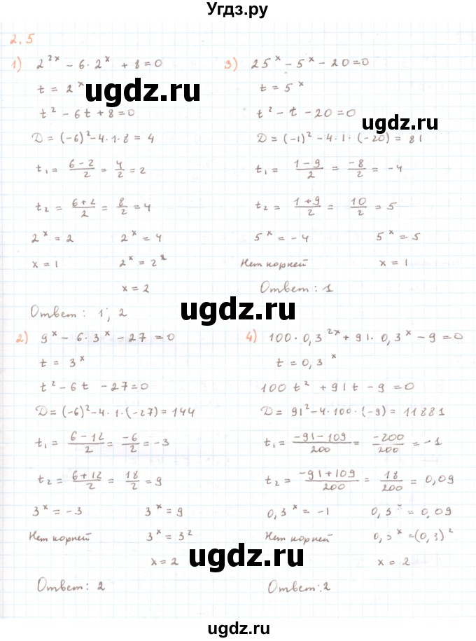 ГДЗ (Решебник) по алгебре 11 класс Мерзляк А.Г. / параграф 2 / 2.5