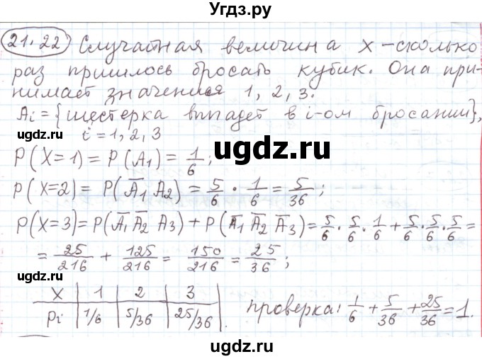ГДЗ (Решебник) по алгебре 11 класс Мерзляк А.Г. / параграф 21 / 21.22