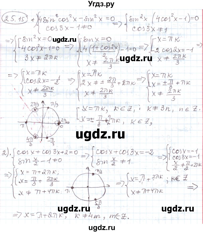 ГДЗ (Решебник) по алгебре 11 класс Мерзляк А.Г. / параграф 25 / 25.15