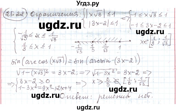 ГДЗ (Решебник) по алгебре 11 класс Мерзляк А.Г. / параграф 25 / 25.22