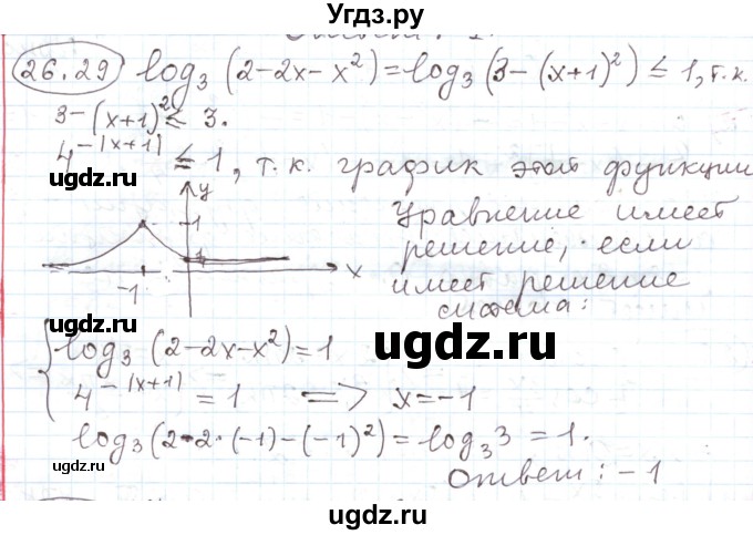 ГДЗ (Решебник) по алгебре 11 класс Мерзляк А.Г. / параграф 26 / 26.29