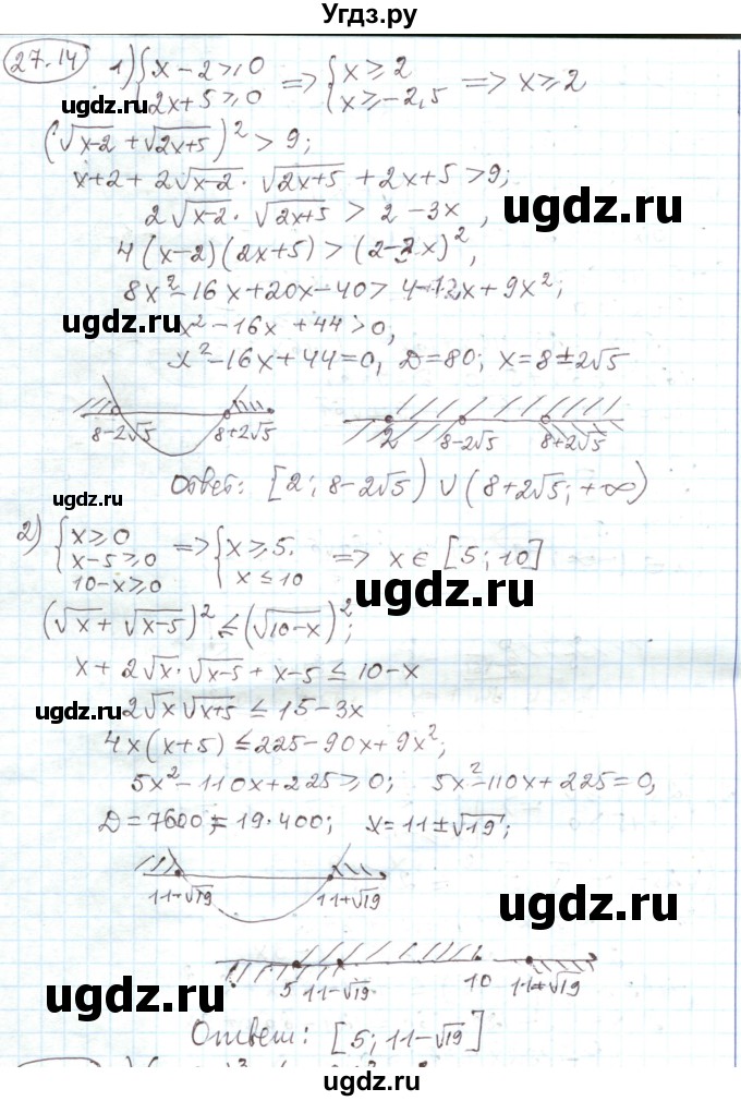 ГДЗ (Решебник) по алгебре 11 класс Мерзляк А.Г. / параграф 27 / 27.14