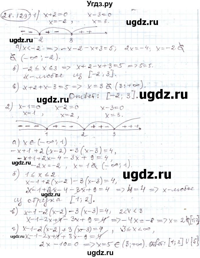 ГДЗ (Решебник) по алгебре 11 класс Мерзляк А.Г. / параграф 28 / 28.123