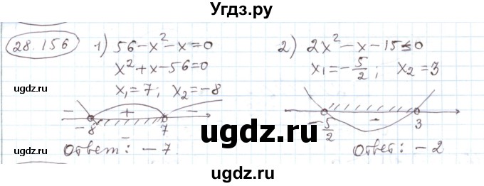 ГДЗ (Решебник) по алгебре 11 класс Мерзляк А.Г. / параграф 28 / 28.156