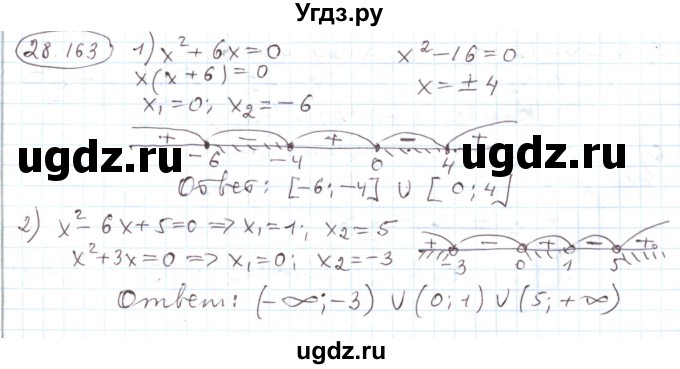 ГДЗ (Решебник) по алгебре 11 класс Мерзляк А.Г. / параграф 28 / 28.163