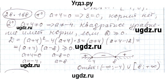 ГДЗ (Решебник) по алгебре 11 класс Мерзляк А.Г. / параграф 28 / 28.168