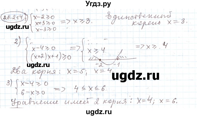 ГДЗ (Решебник) по алгебре 11 класс Мерзляк А.Г. / параграф 28 / 28.214