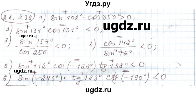 ГДЗ (Решебник) по алгебре 11 класс Мерзляк А.Г. / параграф 28 / 28.299