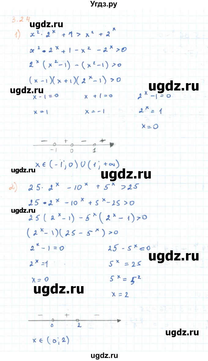 ГДЗ (Решебник) по алгебре 11 класс Мерзляк А.Г. / параграф 3 / 3.24