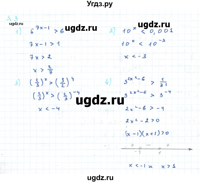 ГДЗ (Решебник) по алгебре 11 класс Мерзляк А.Г. / параграф 3 / 3.3
