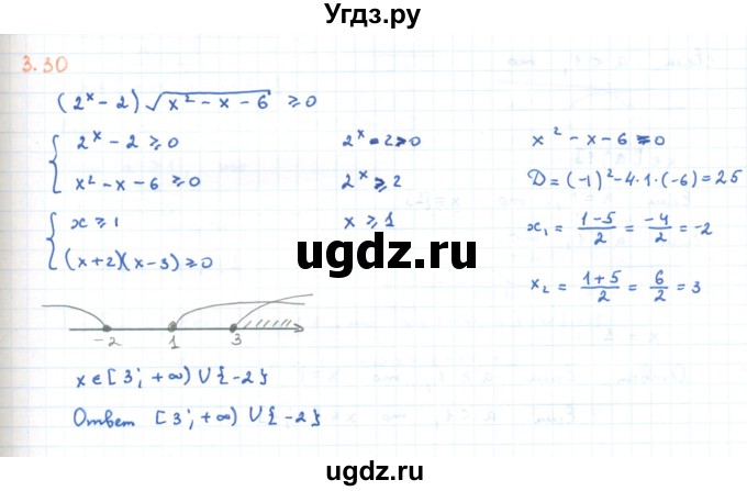 ГДЗ (Решебник) по алгебре 11 класс Мерзляк А.Г. / параграф 3 / 3.30