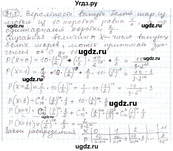 ГДЗ (Решебник) по алгебре 11 класс Мерзляк А.Г. / параграф 31 / 31.5
