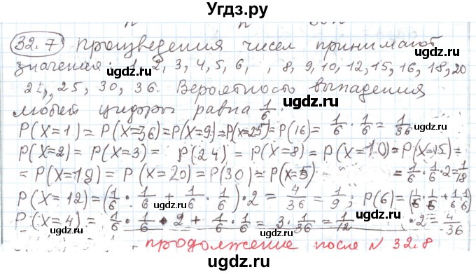 ГДЗ (Решебник) по алгебре 11 класс Мерзляк А.Г. / параграф 32 / 32.7