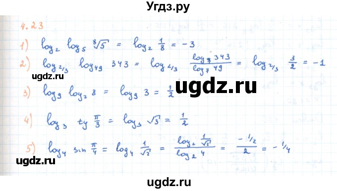ГДЗ (Решебник) по алгебре 11 класс Мерзляк А.Г. / параграф 4 / 4.23