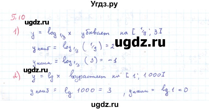 ГДЗ (Решебник) по алгебре 11 класс Мерзляк А.Г. / параграф 5 / 5.10