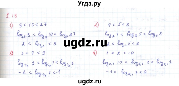ГДЗ (Решебник) по алгебре 11 класс Мерзляк А.Г. / параграф 5 / 5.19
