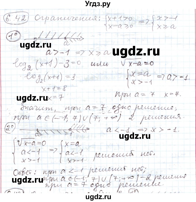 ГДЗ (Решебник) по алгебре 11 класс Мерзляк А.Г. / параграф 6 / 6.42