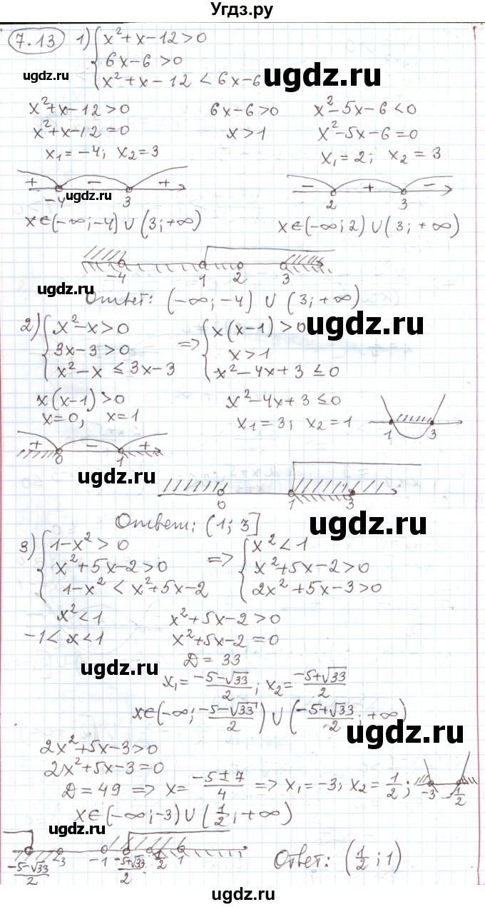 ГДЗ (Решебник) по алгебре 11 класс Мерзляк А.Г. / параграф 7 / 7.13