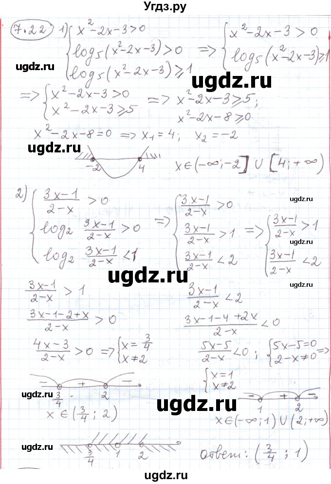 ГДЗ (Решебник) по алгебре 11 класс Мерзляк А.Г. / параграф 7 / 7.22