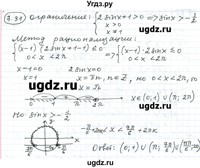 ГДЗ (Решебник) по алгебре 11 класс Мерзляк А.Г. / параграф 7 / 7.31