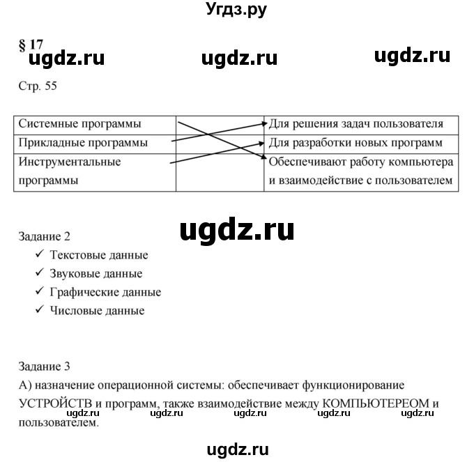 ГДЗ (Решебник) по информатике 3 класс (рабочая тетрадь) Матвеева Н.В. / параграф номер / 17