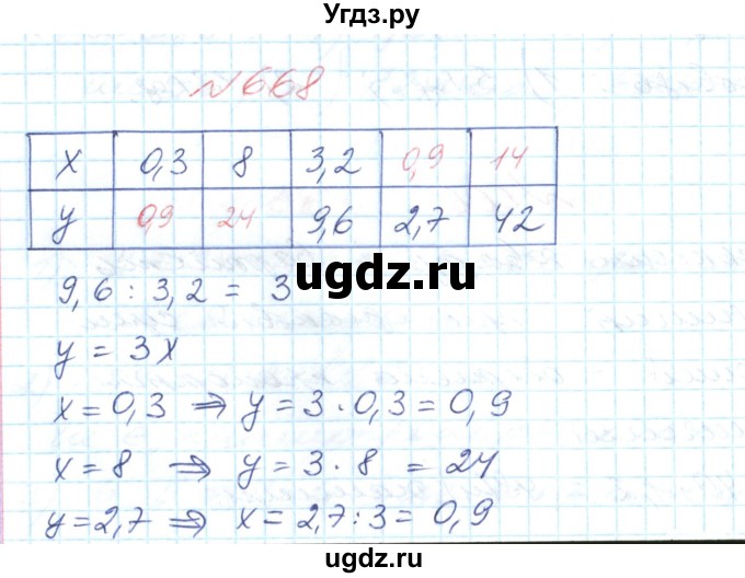 ГДЗ (Решебник №1) по математике 6 класс Мерзляк А.Г. / завдання номер / 668