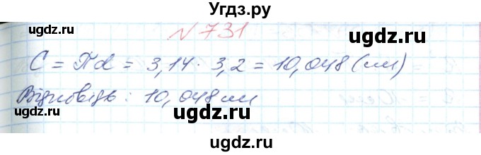 ГДЗ (Решебник №1) по математике 6 класс Мерзляк А.Г. / завдання номер / 731