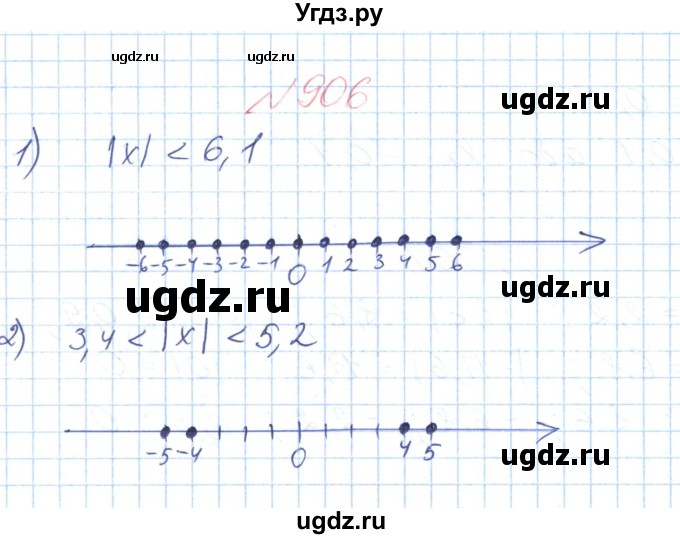 ГДЗ (Решебник №1) по математике 6 класс Мерзляк А.Г. / завдання номер / 906