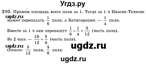 ГДЗ (Решебник №3) по математике 6 класс Мерзляк А.Г. / завдання номер / 310