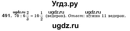 ГДЗ (Решебник №3) по математике 6 класс Мерзляк А.Г. / завдання номер / 491