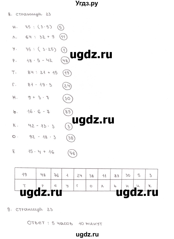 ГДЗ (Решебник) по математике 5 класс (рабочая тетрадь к учебнику Зубаревой) Ерина Т.М. / часть 1. страница / 23(продолжение 2)