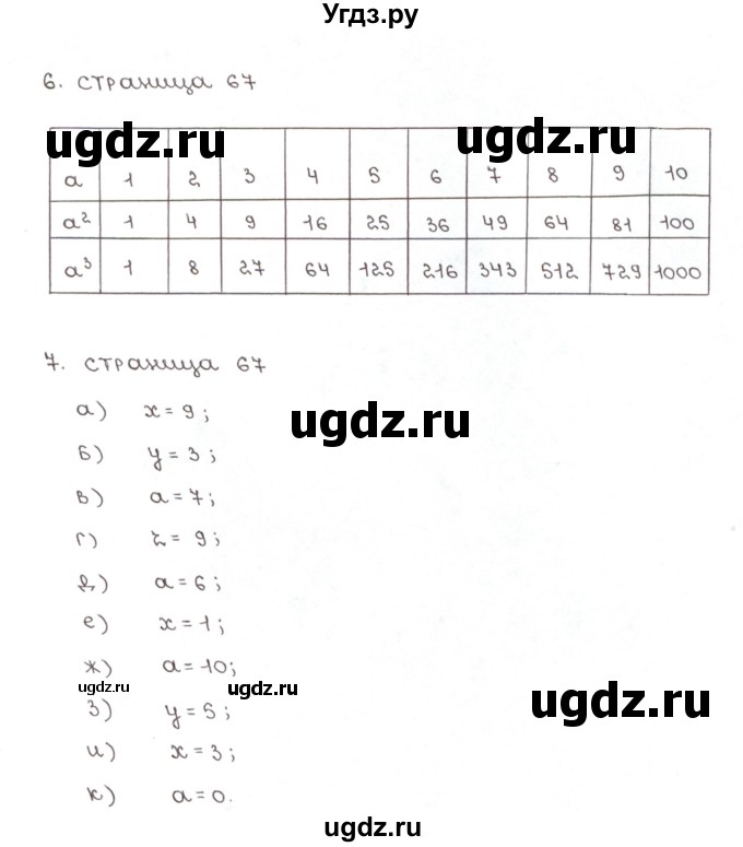 ГДЗ (Решебник) по математике 5 класс (рабочая тетрадь к учебнику Зубаревой) Ерина Т.М. / часть 2. страница / 67