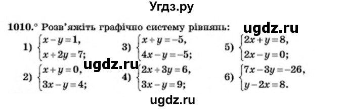 ГДЗ (Учебник) по алгебре 7 класс Мерзляк А.Г. / завдання номер / 1010