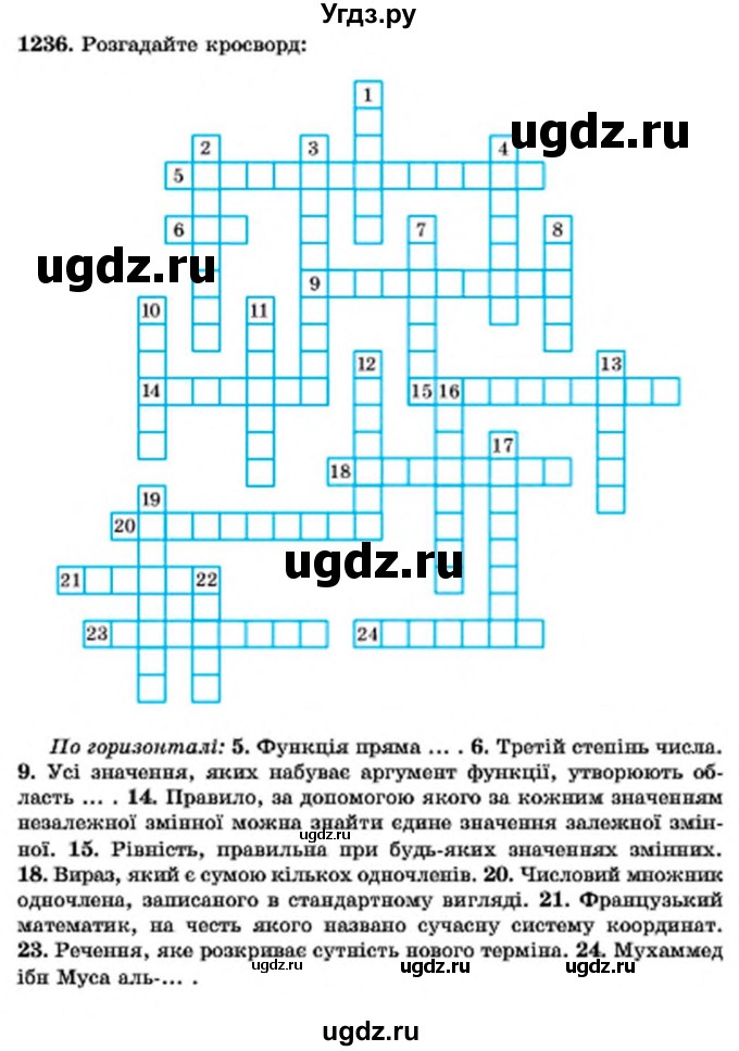 ГДЗ (Учебник) по алгебре 7 класс Мерзляк А.Г. / завдання номер / 1236