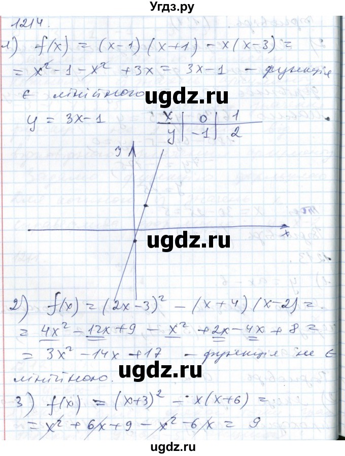 ГДЗ (Решебник №1) по алгебре 7 класс Мерзляк А.Г. / завдання номер / 1214