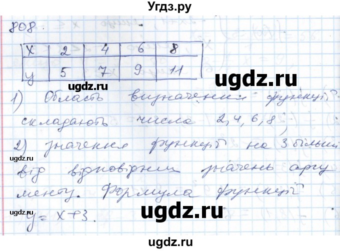 ГДЗ (Решебник №1) по алгебре 7 класс Мерзляк А.Г. / завдання номер / 808