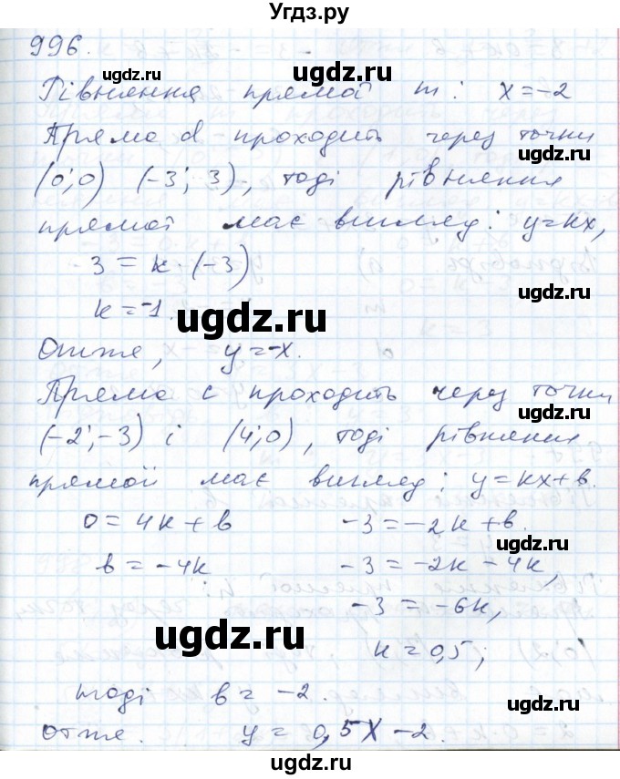 ГДЗ (Решебник №1) по алгебре 7 класс Мерзляк А.Г. / завдання номер / 996