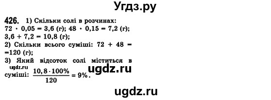 ГДЗ (Решебник №2) по алгебре 7 класс Мерзляк А.Г. / завдання номер / 426