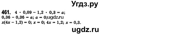 ГДЗ (Решебник №2) по алгебре 7 класс Мерзляк А.Г. / завдання номер / 461
