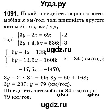 ГДЗ (Решебник №3) по алгебре 7 класс Мерзляк А.Г. / завдання номер / 1091