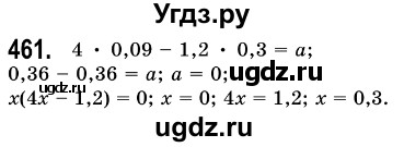 ГДЗ (Решебник №3) по алгебре 7 класс Мерзляк А.Г. / завдання номер / 461