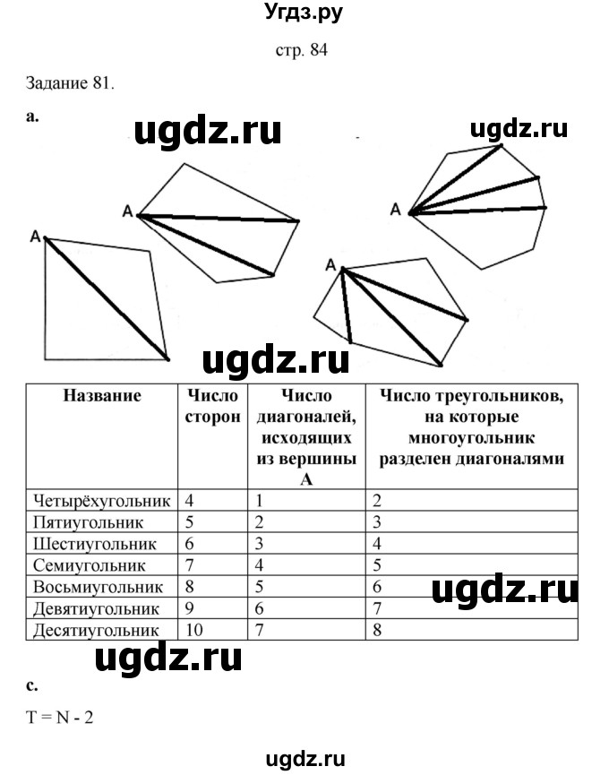 ГДЗ (Решебник) по информатике 4 класс (тетрадь для самостоятельной работы) Бененсон Е.П. / страница номер / 84