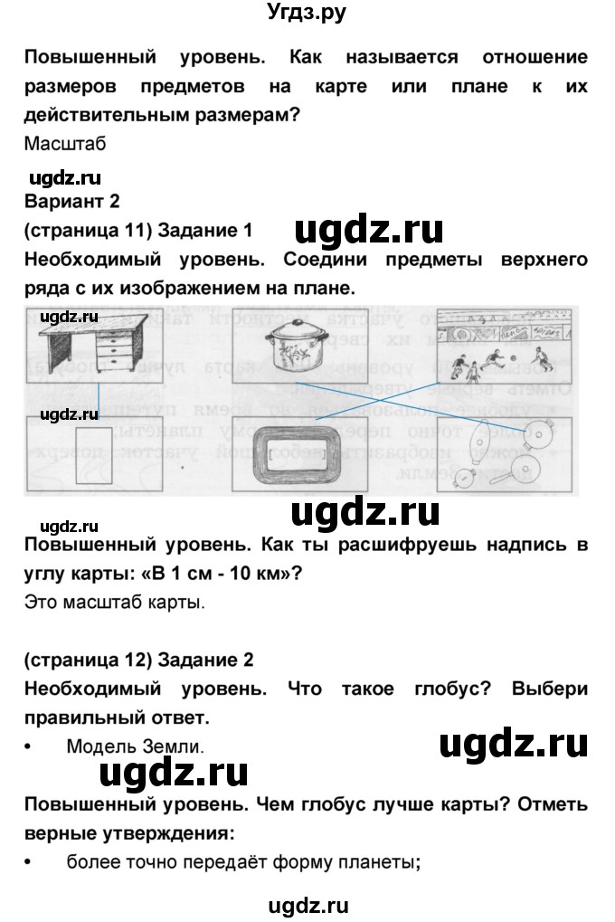 ГДЗ (Решебник) по окружающему миру 2 класс (проверочные и контрольные работы) Вахрушев А.А. / проверочная работа / 5(продолжение 2)