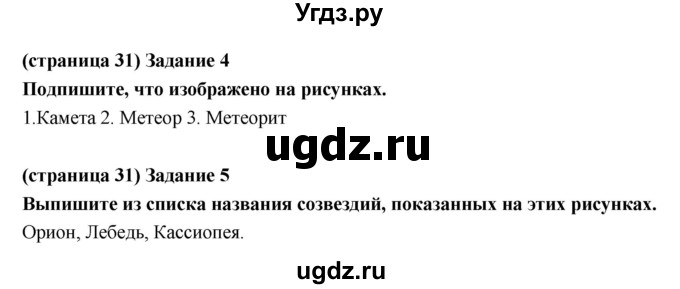 ГДЗ (Решебник) по естествознанию 5 класс (рабочая тетрадь) Плешаков А.А. / страница номер / 31