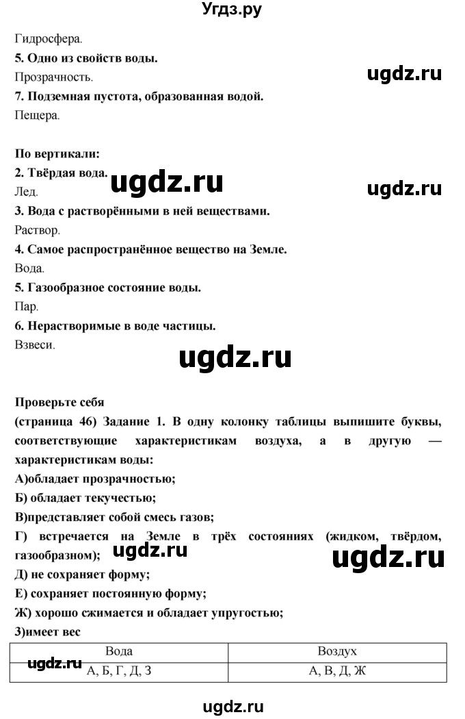 ГДЗ (Решебник) по естествознанию 5 класс (рабочая тетрадь) Пакулова В.М. / страница номер / 46(продолжение 2)